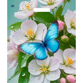 Мешок ПВД (выр.руч) 450*380 (60мкр) Голубая бабочка